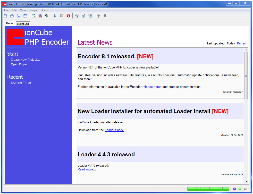 php encoder gui screen