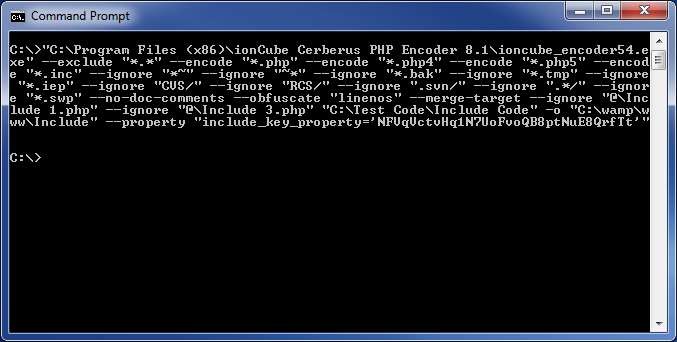 ionCube Include File Protection - encoder command-line